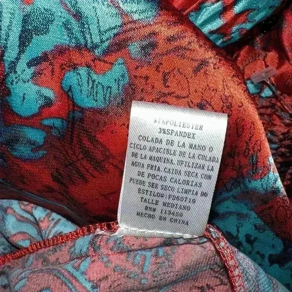 Deja Vu Strapless Formal Style Dress / Red & Blue - Picture 11 of 16